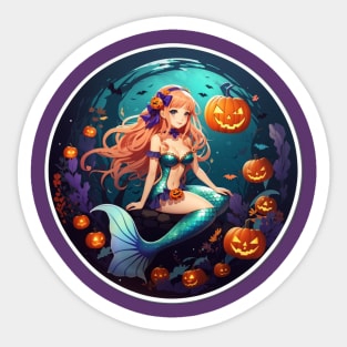 Mermaid Halloween Transformation Sticker